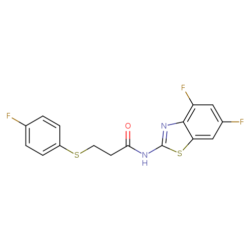 N-(4,6-difluoro-1,3-benzothiazol-2-yl)-3-[(4-fluorophenyl)sulfanyl]propanamide