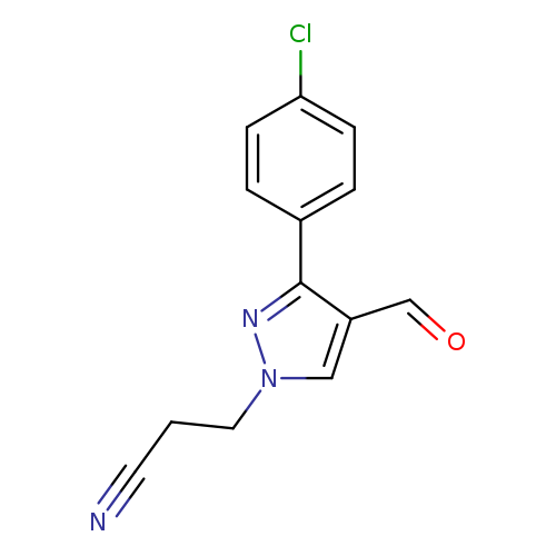 3-[3-(4-chlorophenyl)-4-formyl-1H-pyrazol-1-yl]propanenitrile