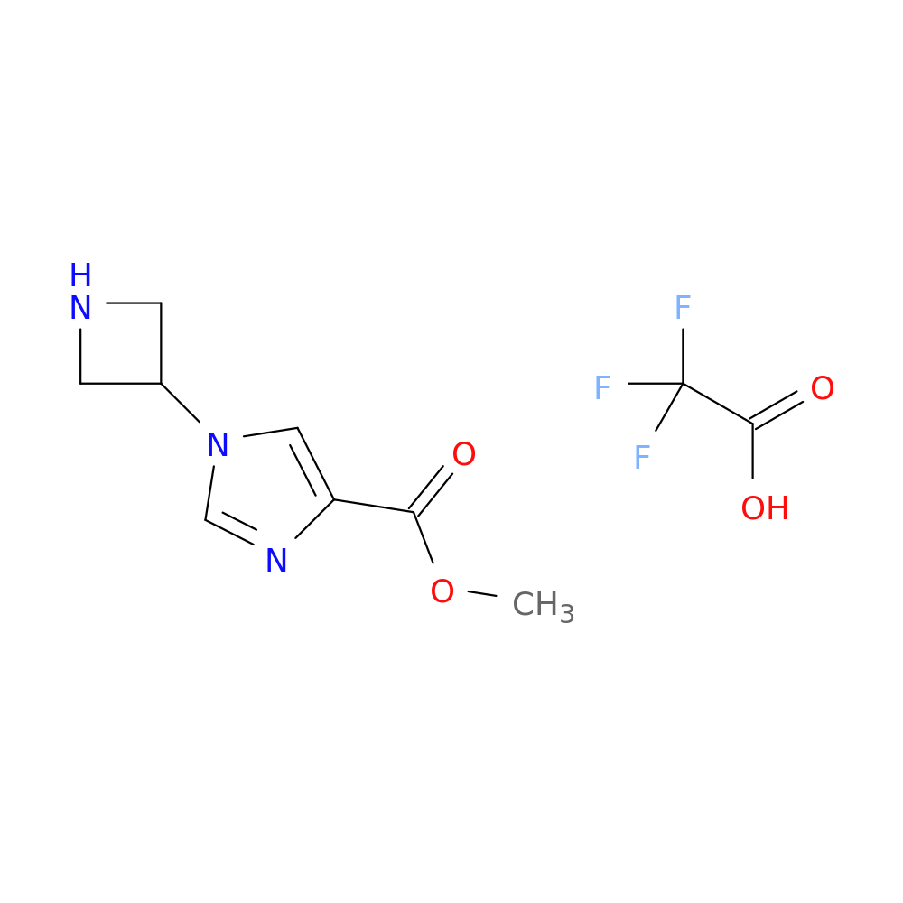 methyl 1-(azetidin-3-yl)-1H-imidazole-4-carboxylate; trifluoroacetic acid