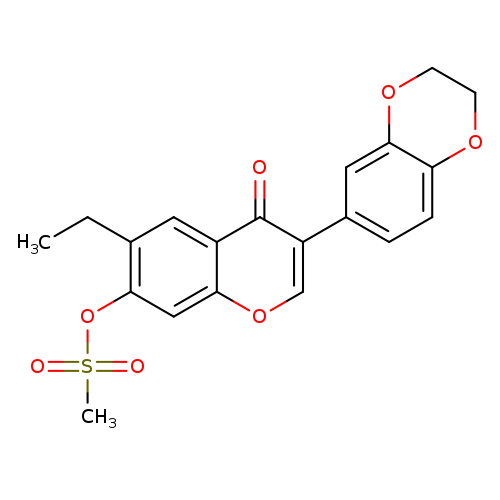 3-(2,3-dihydro-1,4-benzodioxin-6-yl)-6-ethyl-4-oxo-4H-chromen-7-yl methanesulfonate