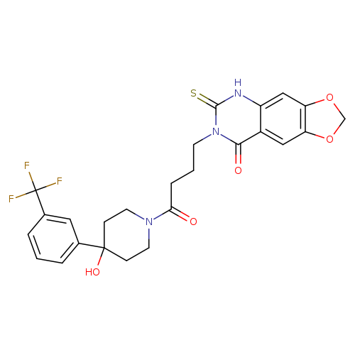 7-(4-{4-hydroxy-4-[3-(trifluoromethyl)phenyl]piperidin-1-yl}-4-oxobutyl)-6-sulfanylidene-2H,5H,6H,7H,8H-[1,3]dioxolo[4,5-g]quinazolin-8-one