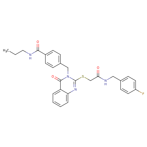 4-({2-[({[(4-fluorophenyl)methyl]carbamoyl}methyl)sulfanyl]-4-oxo-3,4-dihydroquinazolin-3-yl}methyl)-N-propylbenzamide