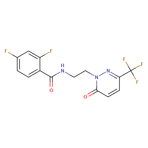 2,4-difluoro-N-{2-[6-oxo-3-(trifluoromethyl)-1,6-dihydropyridazin-1-yl]ethyl}benzamide