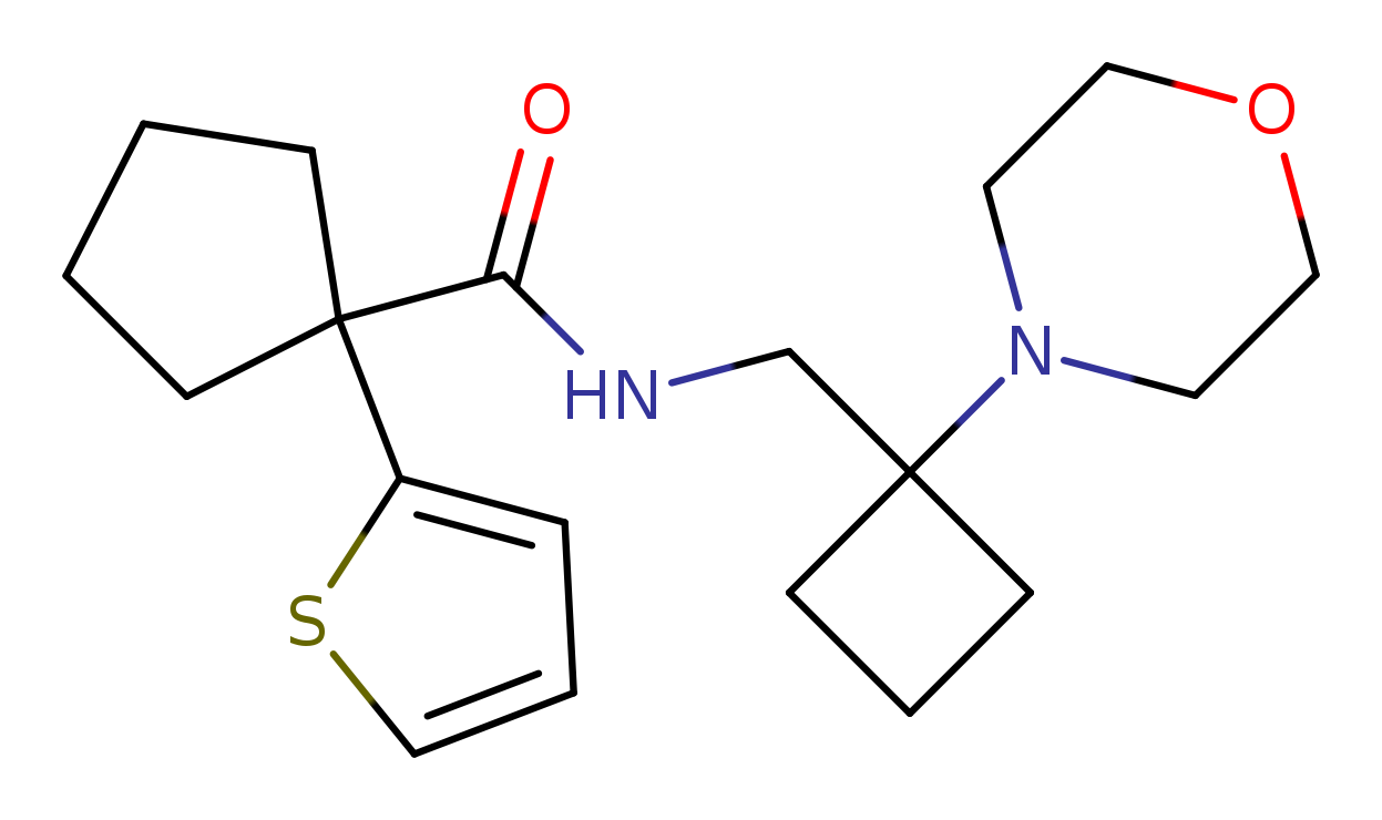 N-{[1-(morpholin-4-yl)cyclobutyl]methyl}-1-(thiophen-2-yl)cyclopentane-1-carboxamide