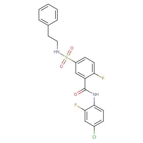 N-(4-chloro-2-fluorophenyl)-2-fluoro-5-[(2-phenylethyl)sulfamoyl]benzamide