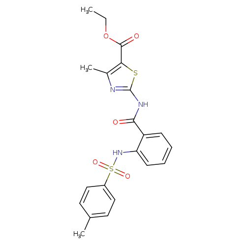 ethyl 4-methyl-2-[2-(4-methylbenzenesulfonamido)benzamido]-1,3-thiazole-5-carboxylate