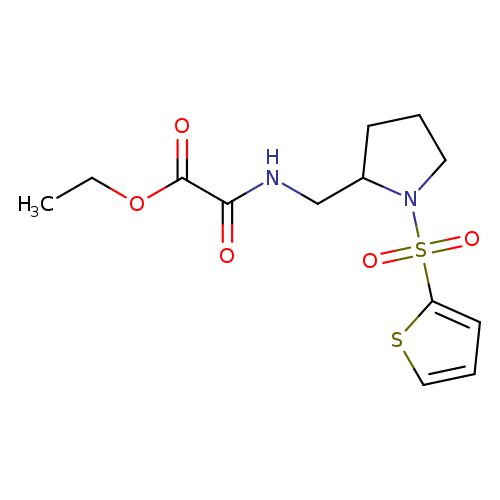 ethyl ({[1-(thiophene-2-sulfonyl)pyrrolidin-2-yl]methyl}carbamoyl)formate