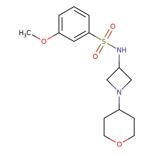 3-methoxy-N-[1-(oxan-4-yl)azetidin-3-yl]benzene-1-sulfonamide