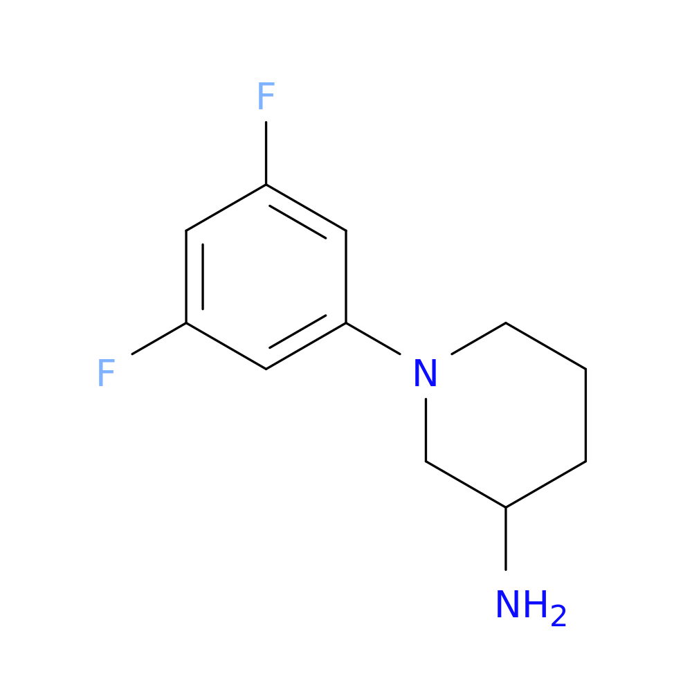 1-(3,5-difluorophenyl)piperidin-3-amine