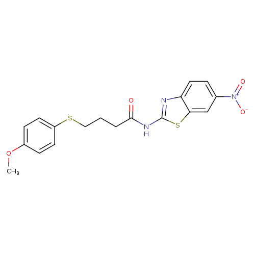 4-[(4-methoxyphenyl)sulfanyl]-N-(6-nitro-1,3-benzothiazol-2-yl)butanamide