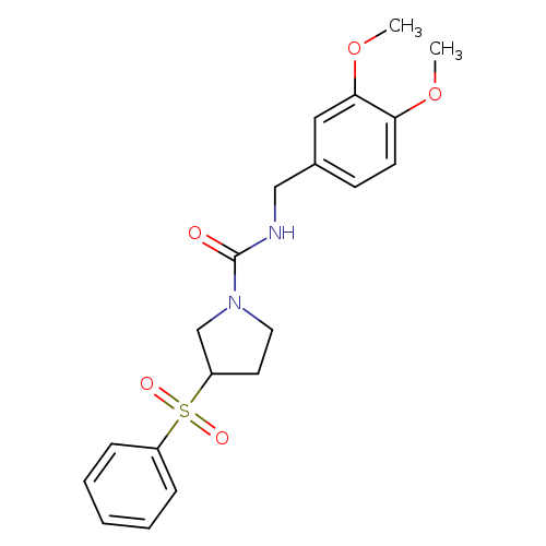 3-(benzenesulfonyl)-N-[(3,4-dimethoxyphenyl)methyl]pyrrolidine-1-carboxamide
