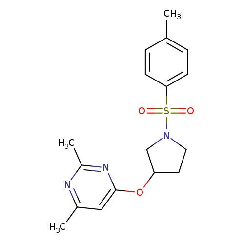 2,4-dimethyl-6-{[1-(4-methylbenzenesulfonyl)pyrrolidin-3-yl]oxy}pyrimidine