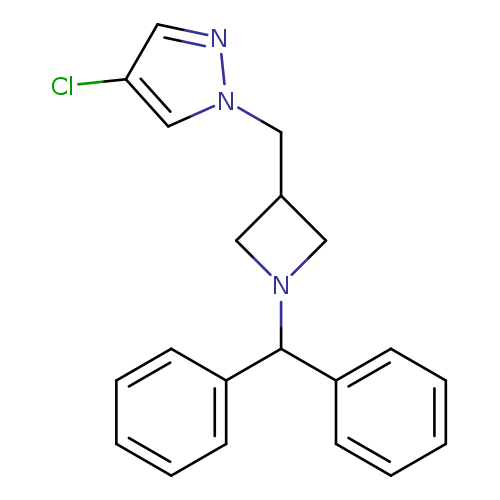 4-chloro-1-{[1-(diphenylmethyl)azetidin-3-yl]methyl}-1H-pyrazole