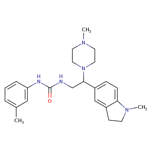3-[2-(1-methyl-2,3-dihydro-1H-indol-5-yl)-2-(4-methylpiperazin-1-yl)ethyl]-1-(3-methylphenyl)urea