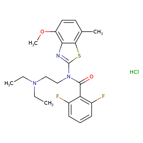 N-[2-(diethylamino)ethyl]-2,6-difluoro-N-(4-methoxy-7-methyl-1,3-benzothiazol-2-yl)benzamide hydrochloride