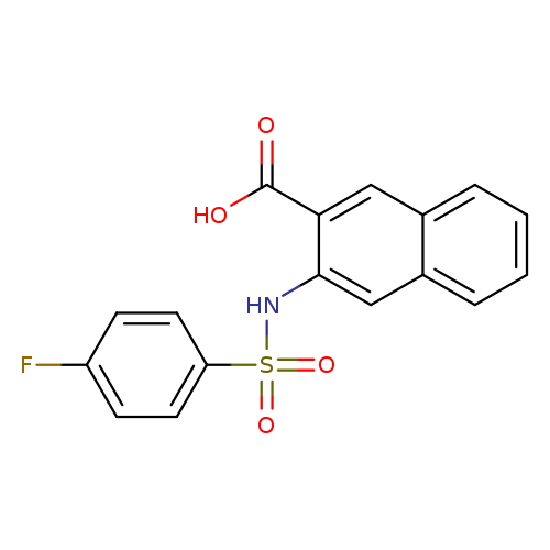 3-(4-fluorobenzenesulfonamido)naphthalene-2-carboxylic acid