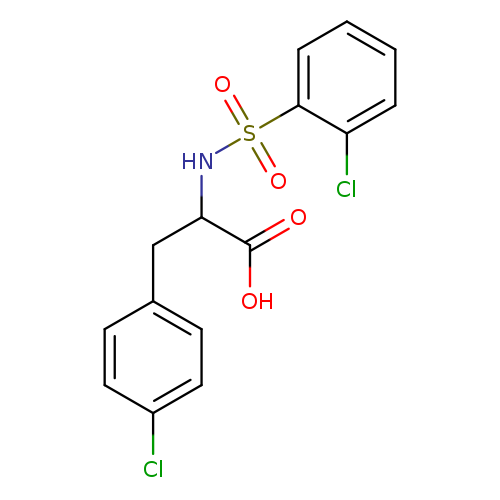 2-(2-chlorobenzenesulfonamido)-3-(4-chlorophenyl)propanoic acid