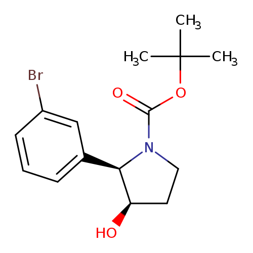 rac-tert-butyl(2R,3R)-2-(3-bromophenyl)-3-hydroxypyrrolidine-1-carboxylate,cis