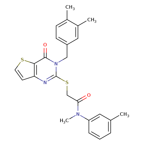 2-({3-[(3,4-dimethylphenyl)methyl]-4-oxo-3H,4H-thieno[3,2-d]pyrimidin-2-yl}sulfanyl)-N-methyl-N-(3-methylphenyl)acetamide