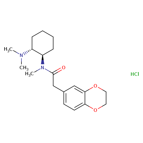 trans-2-(2,3-dihydrobenzo[b][1,4]dioxin-6-yl)-N-2-(dimethylamino)cyclohexyl)-N-methylacetamide,monohydrochloride
