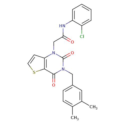 N-(2-chlorophenyl)-2-{3-[(3,4-dimethylphenyl)methyl]-2,4-dioxo-1H,2H,3H,4H-thieno[3,2-d]pyrimidin-1-yl}acetamide