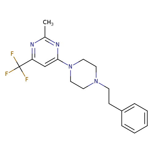 2-methyl-4-[4-(2-phenylethyl)piperazin-1-yl]-6-(trifluoromethyl)pyrimidine