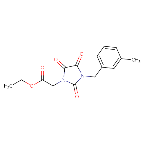 ethyl 2-{3-[(3-methylphenyl)methyl]-2,4,5-trioxoimidazolidin-1-yl}acetate
