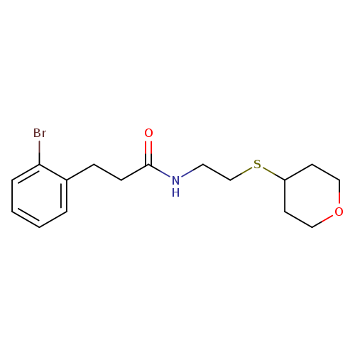 3-(2-bromophenyl)-N-[2-(oxan-4-ylsulfanyl)ethyl]propanamide