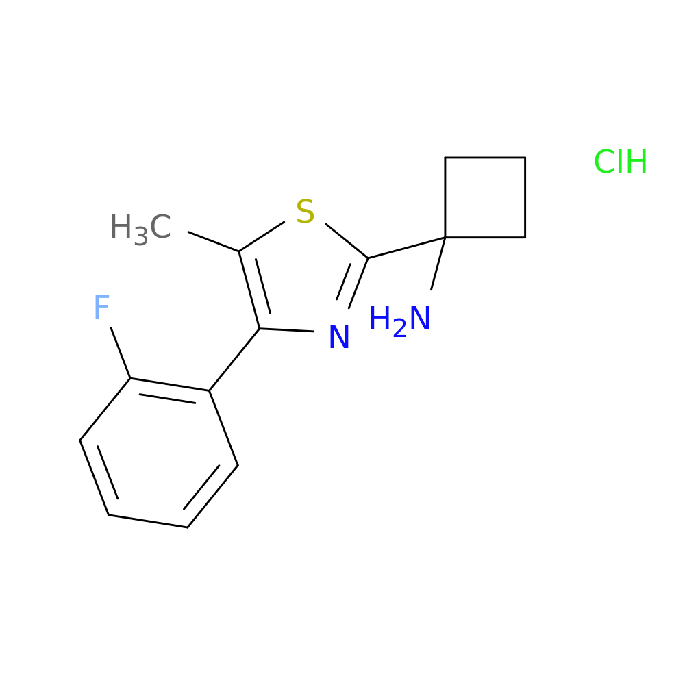 1-[4-(2-Fluorophenyl)-5-methyl-1,3-thiazol-2-yl]cyclobutan-1-amine hydrochloride