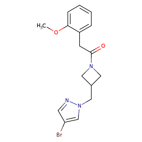 1-{3-[(4-bromo-1H-pyrazol-1-yl)methyl]azetidin-1-yl}-2-(2-methoxyphenyl)ethan-1-one