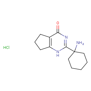 2-(1-aminocyclohexyl)-1H,4H,5H,6H,7H-cyclopenta[d]pyrimidin-4-one hydrochloride