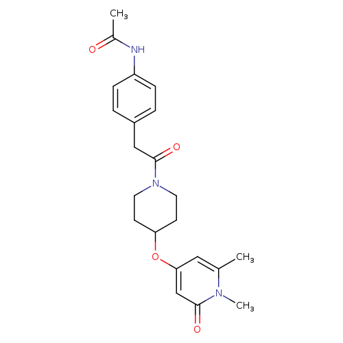 N-[4-(2-{4-[(1,6-dimethyl-2-oxo-1,2-dihydropyridin-4-yl)oxy]piperidin-1-yl}-2-oxoethyl)phenyl]acetamide