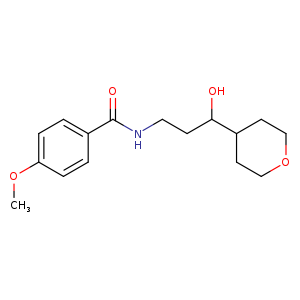 N-[3-hydroxy-3-(oxan-4-yl)propyl]-4-methoxybenzamide
