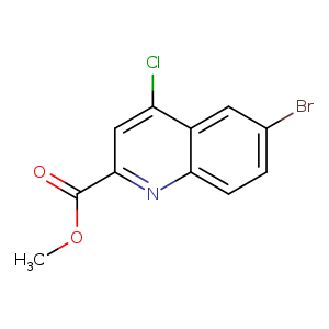 2-Quinolinecarboxylicacid, 6-bromo-4-chloro-, methyl ester
