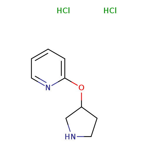 Pyridine, 2-(3-pyrrolidinyloxy)-, hydrochloride (1:2)
