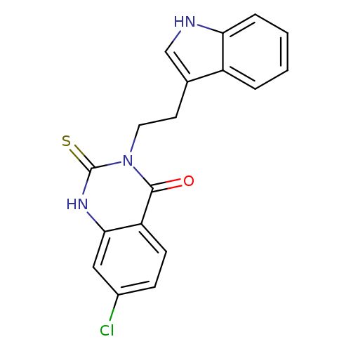 7-chloro-3-[2-(1H-indol-3-yl)ethyl]-2-sulfanylidene-1,2,3,4-tetrahydroquinazolin-4-one