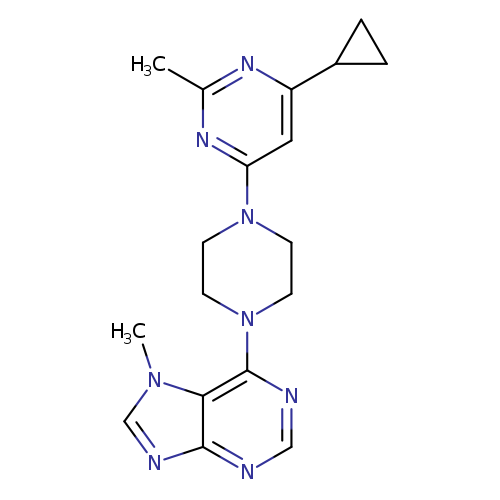 6-[4-(6-cyclopropyl-2-methylpyrimidin-4-yl)piperazin-1-yl]-7-methyl-7H-purine