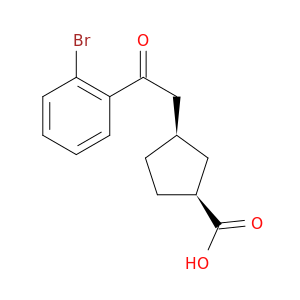 cis-3-[2-(2-Bromophenyl)-2-oxoethyl]cyclopentane-1-carboxylic acid