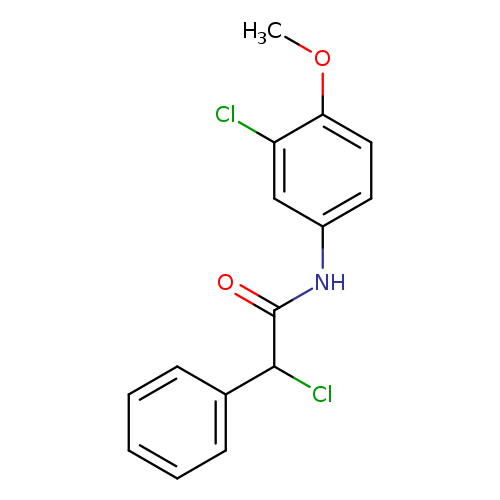 2-chloro-N-(3-chloro-4-methoxyphenyl)-2-phenylacetamide