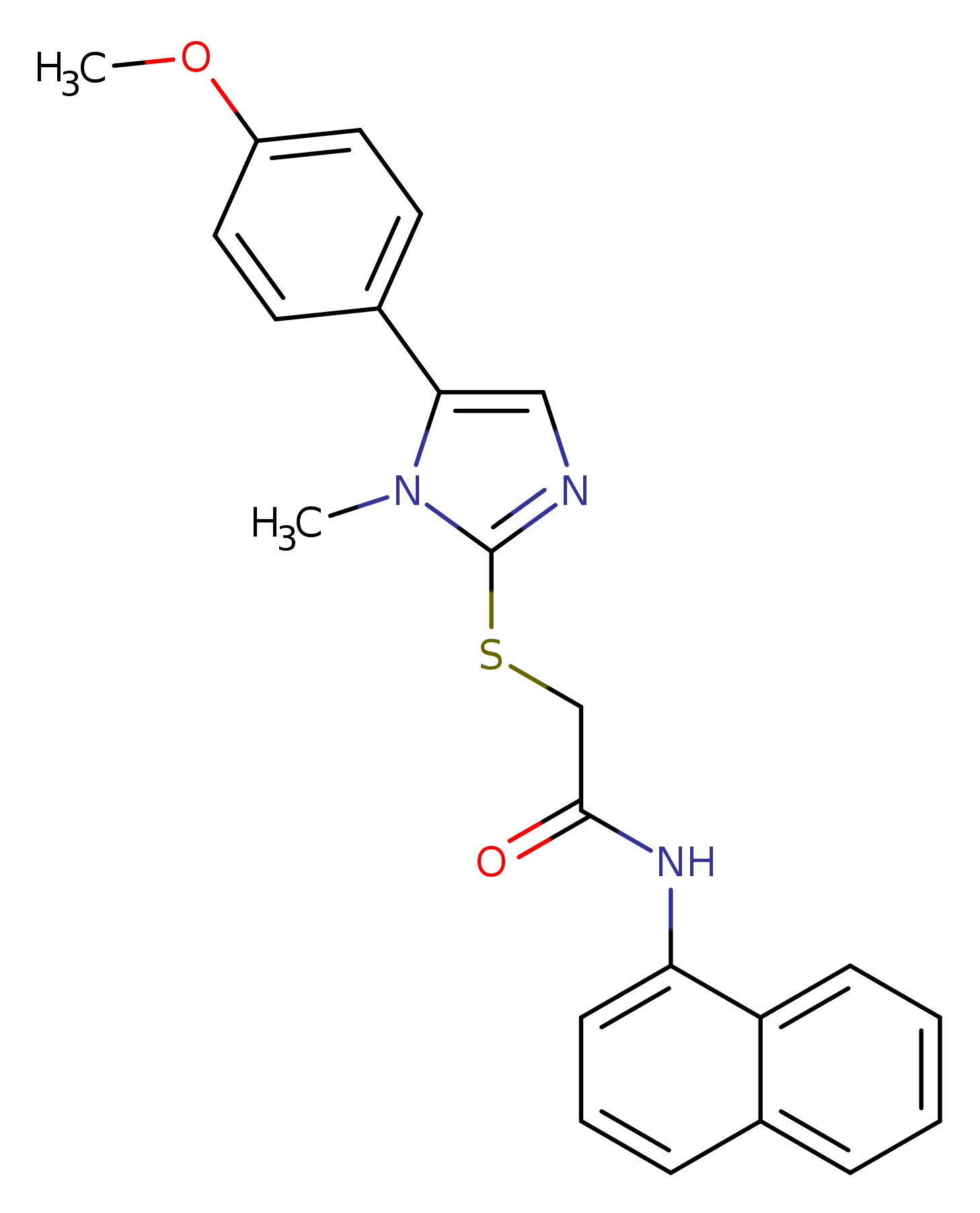 2-{[5-(4-methoxyphenyl)-1-methyl-1H-imidazol-2-yl]sulfanyl}-N-(naphthalen-1-yl)acetamide