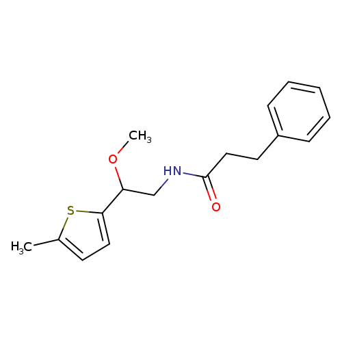 N-[2-methoxy-2-(5-methylthiophen-2-yl)ethyl]-3-phenylpropanamide