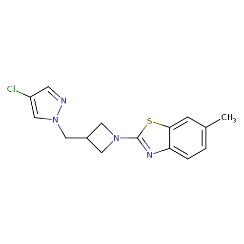 2-{3-[(4-chloro-1H-pyrazol-1-yl)methyl]azetidin-1-yl}-6-methyl-1,3-benzothiazole