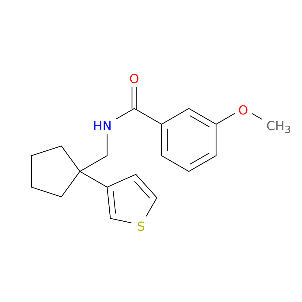 3-methoxy-N-{[1-(thiophen-3-yl)cyclopentyl]methyl}benzamide
