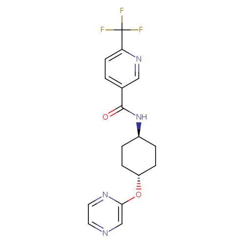 N-[(1r,4r)-4-(pyrazin-2-yloxy)cyclohexyl]-6-(trifluoromethyl)pyridine-3-carboxamide