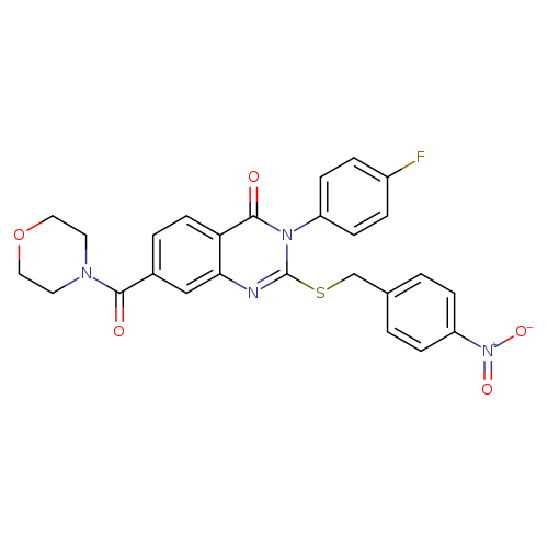 3-(4-fluorophenyl)-7-(morpholine-4-carbonyl)-2-{[(4-nitrophenyl)methyl]sulfanyl}-3,4-dihydroquinazolin-4-one