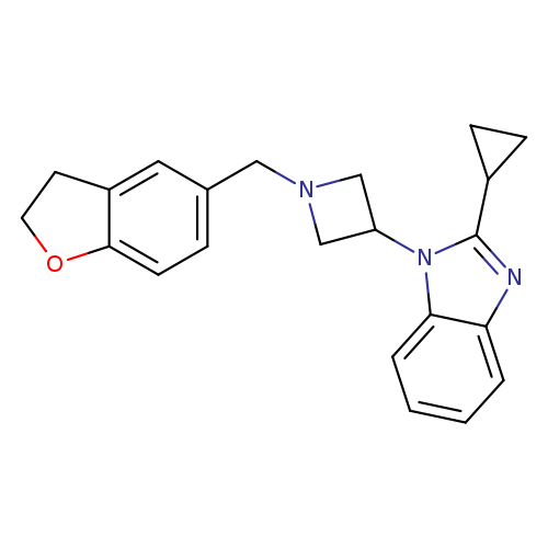 2-cyclopropyl-1-{1-[(2,3-dihydro-1-benzofuran-5-yl)methyl]azetidin-3-yl}-1H-1,3-benzodiazole