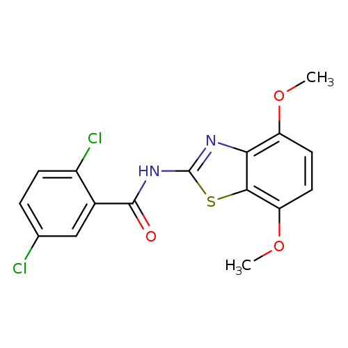 2,5-dichloro-N-(4,7-dimethoxy-1,3-benzothiazol-2-yl)benzamide