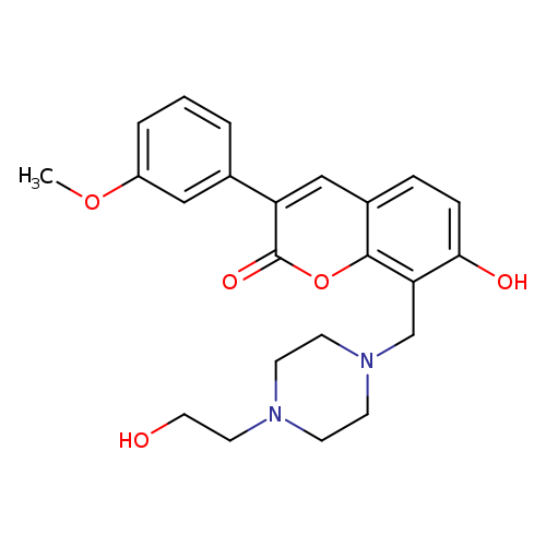 7-hydroxy-8-{[4-(2-hydroxyethyl)piperazin-1-yl]methyl}-3-(3-methoxyphenyl)-2H-chromen-2-one
