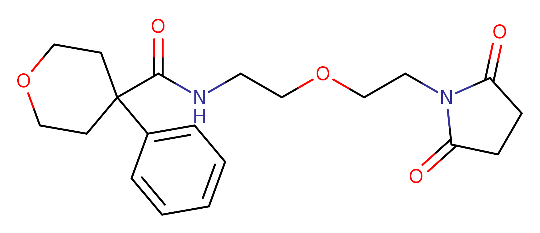 N-{2-[2-(2,5-dioxopyrrolidin-1-yl)ethoxy]ethyl}-4-phenyloxane-4-carboxamide