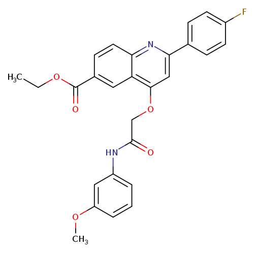 ethyl 2-(4-fluorophenyl)-4-{[(3-methoxyphenyl)carbamoyl]methoxy}quinoline-6-carboxylate